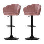 Artiss 2x Bar Stools Gas Lift Velvet Pink - Cosy Abode