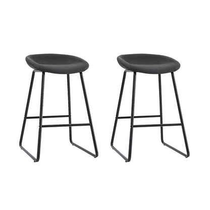 Artiss 2x Bar Stools Kitchen Dining Chairs Counter Stool PU Leather Metal - Cosy Abode