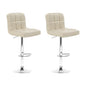 Artiss 2x Bar Stools Leather Gas Lift Beige - Cosy Abode