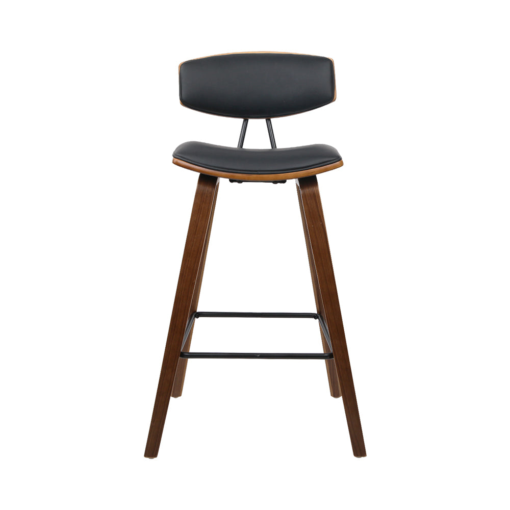 Artiss 2x Bar Stools Leather Padded w/Backrest - Cosy Abode