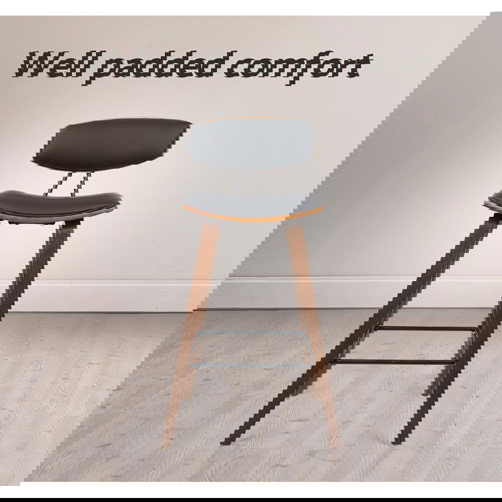 Artiss 2x Bar Stools Leather Padded w/Backrest - Cosy Abode