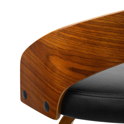 Artiss 2x Bar Stools Swivel Seat Curving Backrest - Cosy Abode