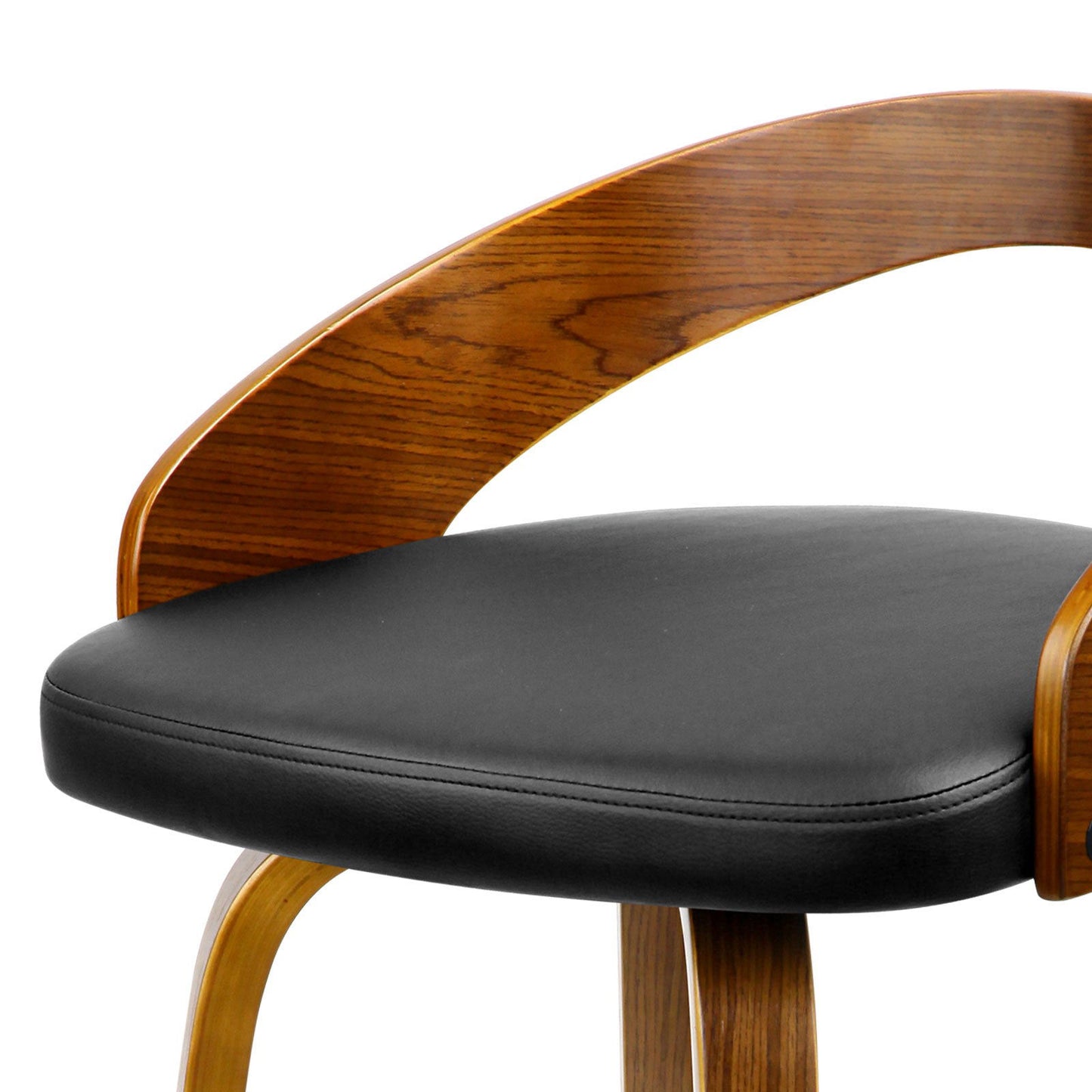 Artiss 2x Bar Stools Swivel Seat Curving Backrest - Cosy Abode