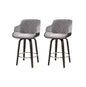 Artiss 2x Bar Stools Swivel Velvet Padded Wooden - Cosy Abode