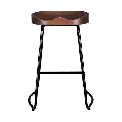 Artiss 2x Bar Stools Tractor Seat 65cm Black - Cosy Abode