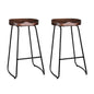 Artiss 2x Bar Stools Tractor Seat 75cm Black - Cosy Abode