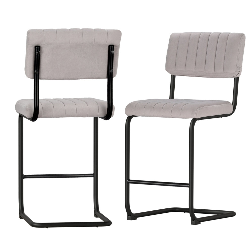 Artiss 2x Bar Stools Velvet Chairs - Cosy Abode