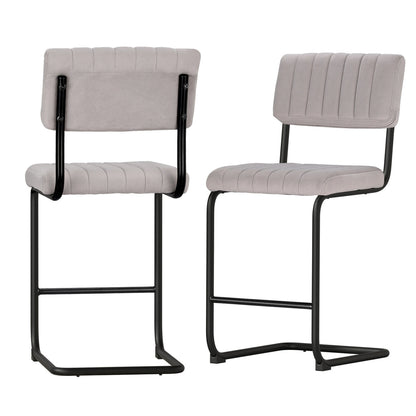 Artiss 2x Bar Stools Velvet Chairs - Cosy Abode