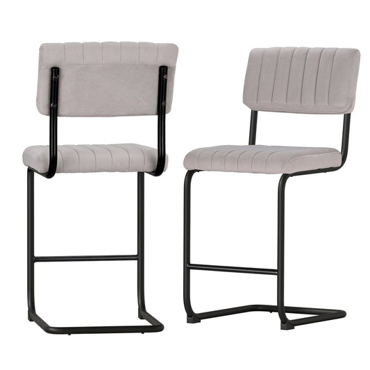 Artiss 2x Bar Stools Velvet Chairs - Cosy Abode
