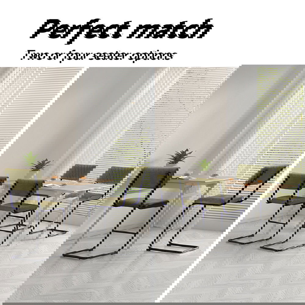 Artiss 2x Bar Stools Velvet Chairs Green - Cosy Abode