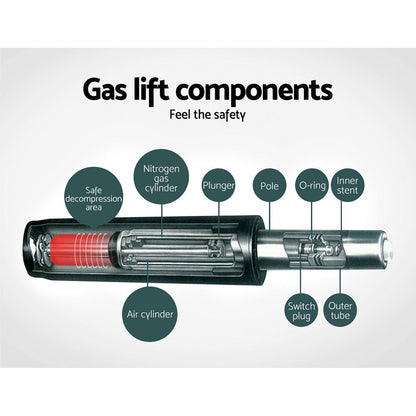 Artiss 2x Bar Stools Vintage Leather Swivel Gas Lift Brown - Cosy Abode