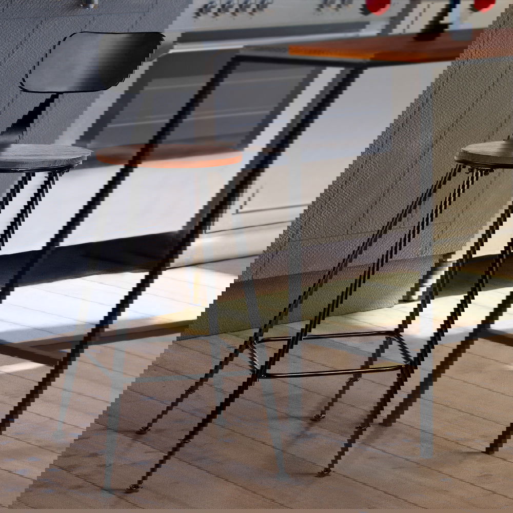 Artiss 2x Bar Stools Vintage Metal Chairs - Cosy Abode