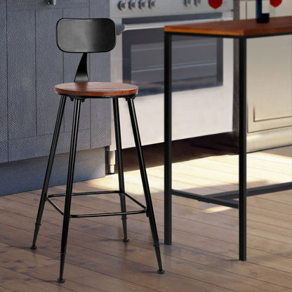 Artiss 2x Bar Stools Vintage Metal Chairs - Cosy Abode