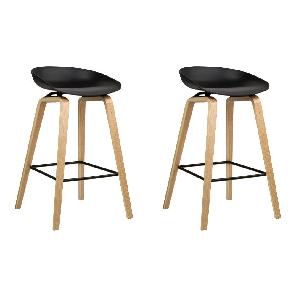 Artiss 2x Bar Stools Wooden - Cosy Abode