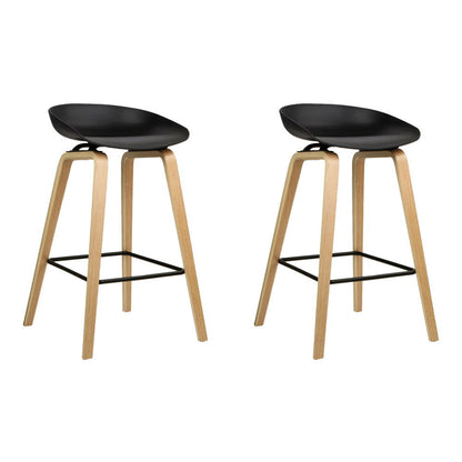 Artiss 2x Bar Stools Wooden - Cosy Abode