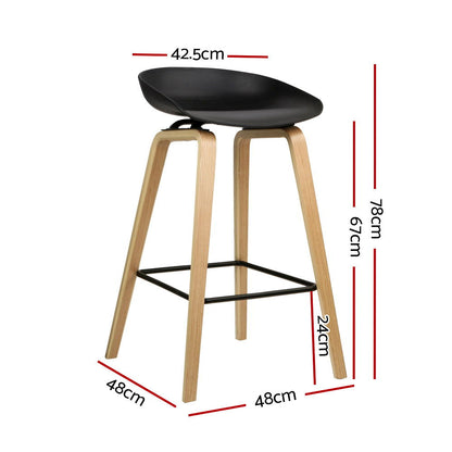 Artiss 2x Bar Stools Wooden - Cosy Abode