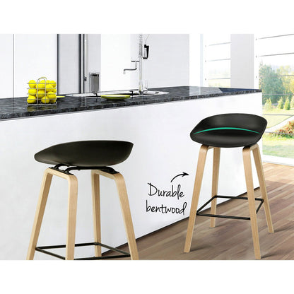 Artiss 2x Bar Stools Wooden - Cosy Abode