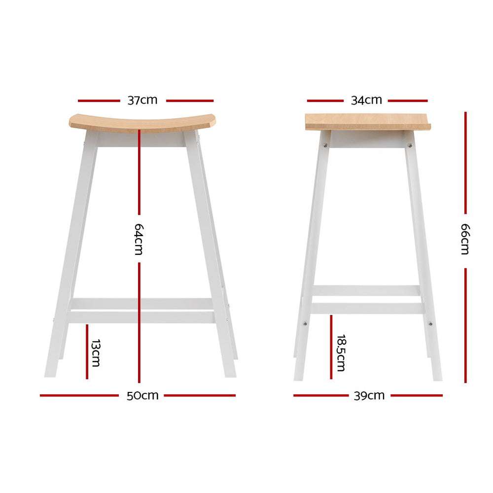 Artiss 2x Bar Stools Wooden Chairs Oak - Cosy Abode