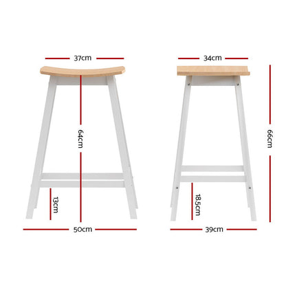 Artiss 2x Bar Stools Wooden Chairs Oak - Cosy Abode