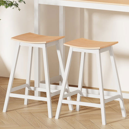 Artiss 2x Bar Stools Wooden Chairs Oak - Cosy Abode