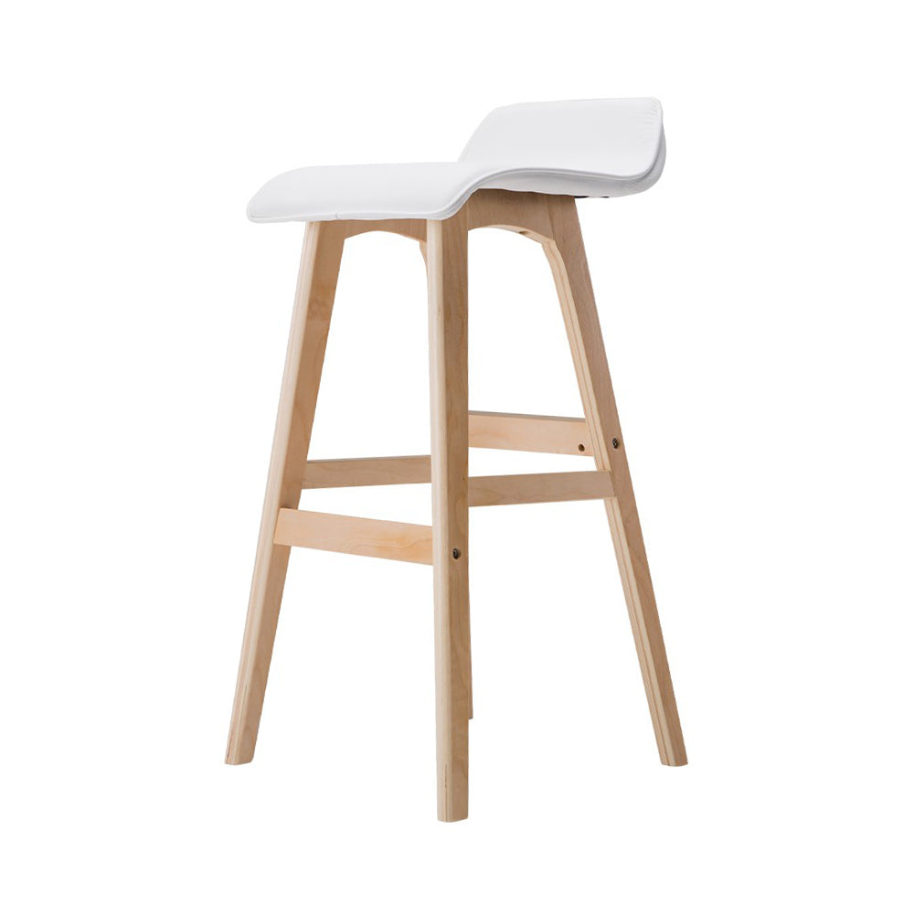 Artiss 2x Bar Stools Wooden Stool White - Cosy Abode