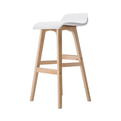 Artiss 2x Bar Stools Wooden Stool White - Cosy Abode