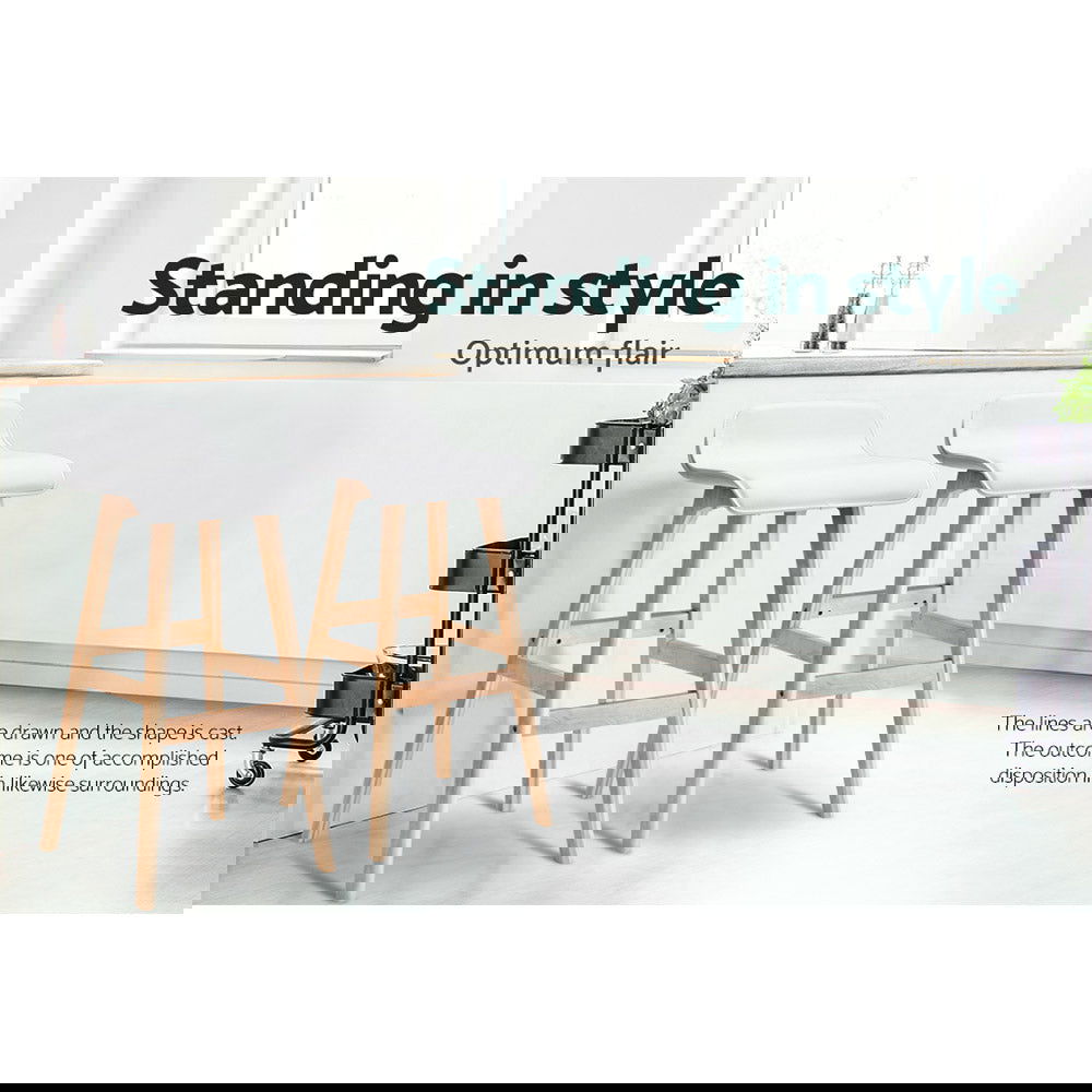 Artiss 2x Bar Stools Wooden Stool White - Cosy Abode