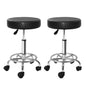 Artiss 2x Salon Stool Round Swivel Chair Black - Cosy Abode
