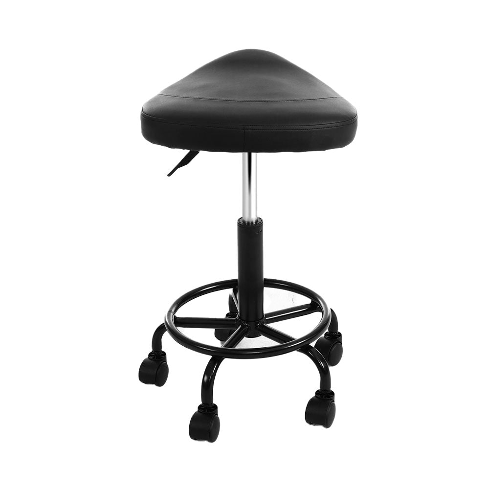 Artiss 2x Salon Stool Saddle Swivel Chair - Cosy Abode