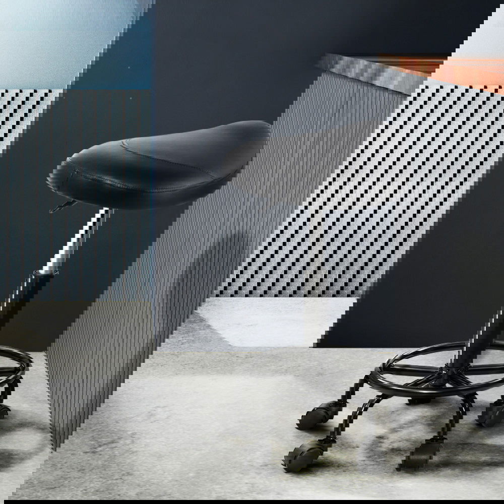 Artiss 2x Salon Stool Saddle Swivel Chair - Cosy Abode