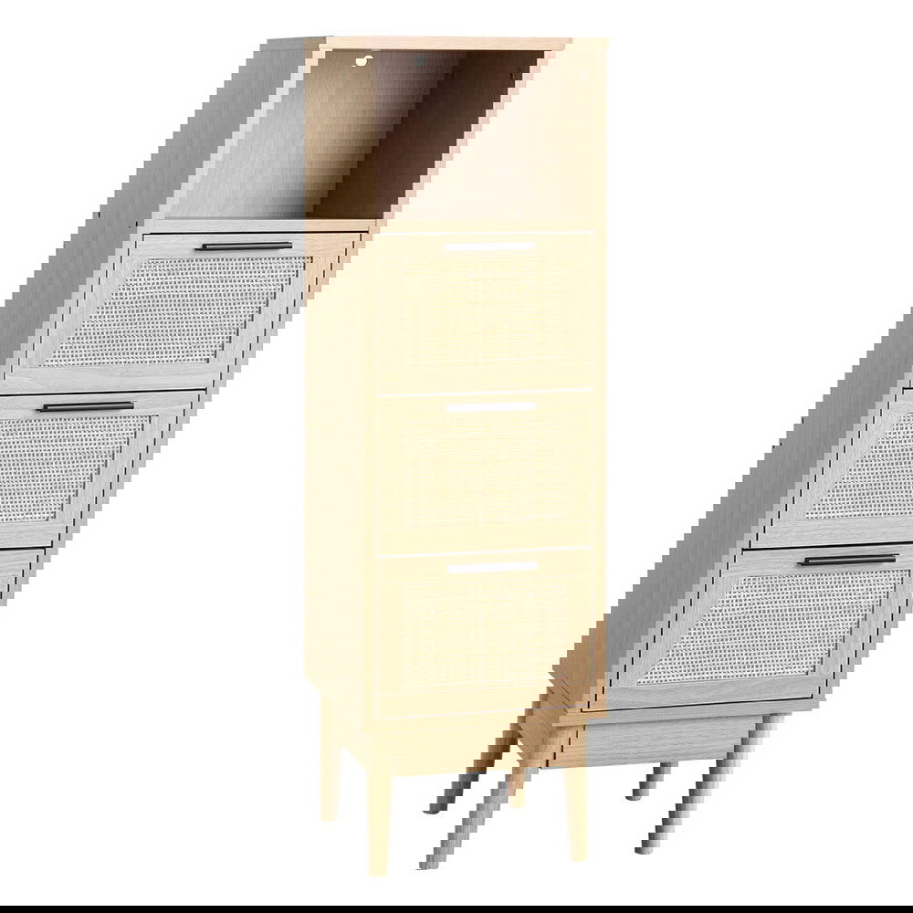 Artiss 3 Chest of Drawers with Shelf - BRIONY Oak - Cosy Abode