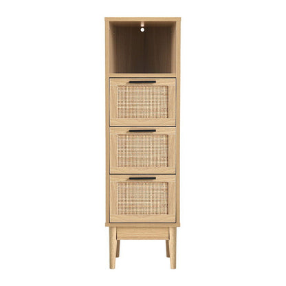 Artiss 3 Chest of Drawers with Shelf - BRIONY Oak - Cosy Abode