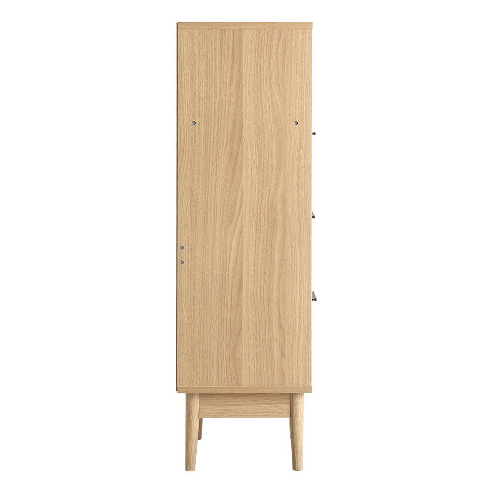 Artiss 3 Chest of Drawers with Shelf - BRIONY Oak - Cosy Abode