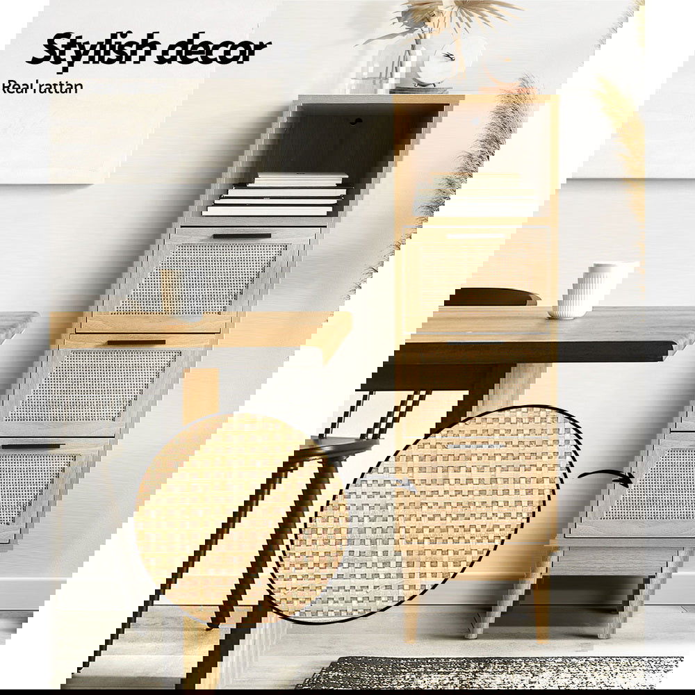 Artiss 3 Chest of Drawers with Shelf - BRIONY Oak - Cosy Abode