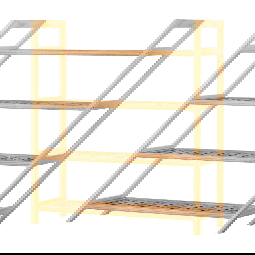 Artiss 4-tier Shoe Rack 12 Pairs Shoe Storage Weaved Shelves - Cosy Abode