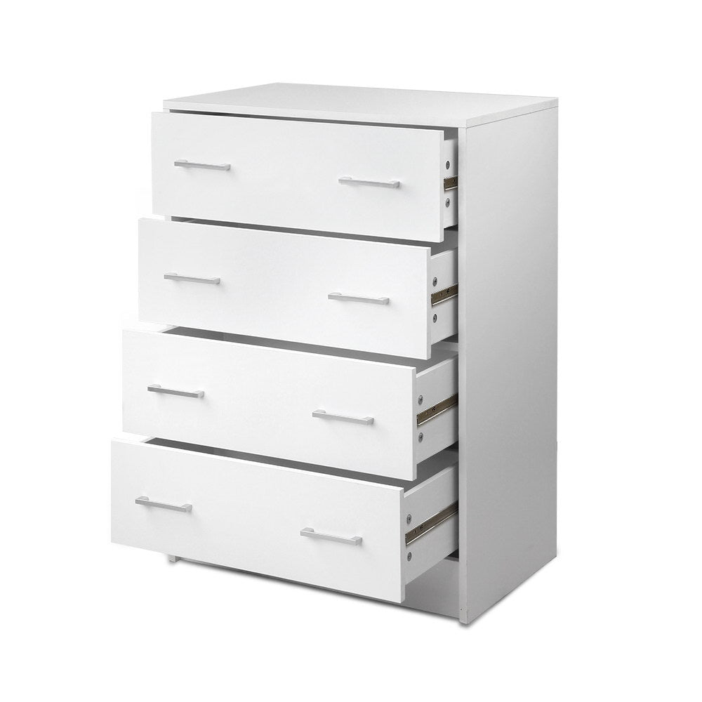 Artiss 4 Chest of Drawers - ANDES White - Cosy Abode