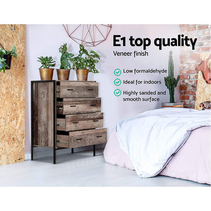 Artiss 4 Chest of Drawers - BARNLY - Cosy Abode