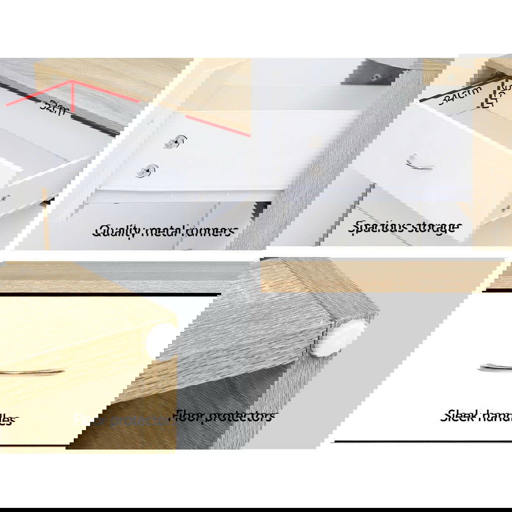 Artiss 4 Chest of Drawers - BURL - Cosy Abode