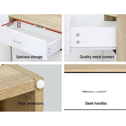 Artiss 4 Chest of Drawers - BURL - Cosy Abode