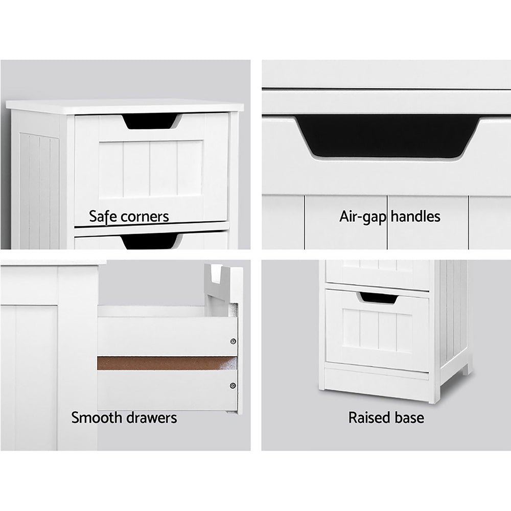 Artiss 4 Chest of Drawers - LEESA White - Cosy Abode