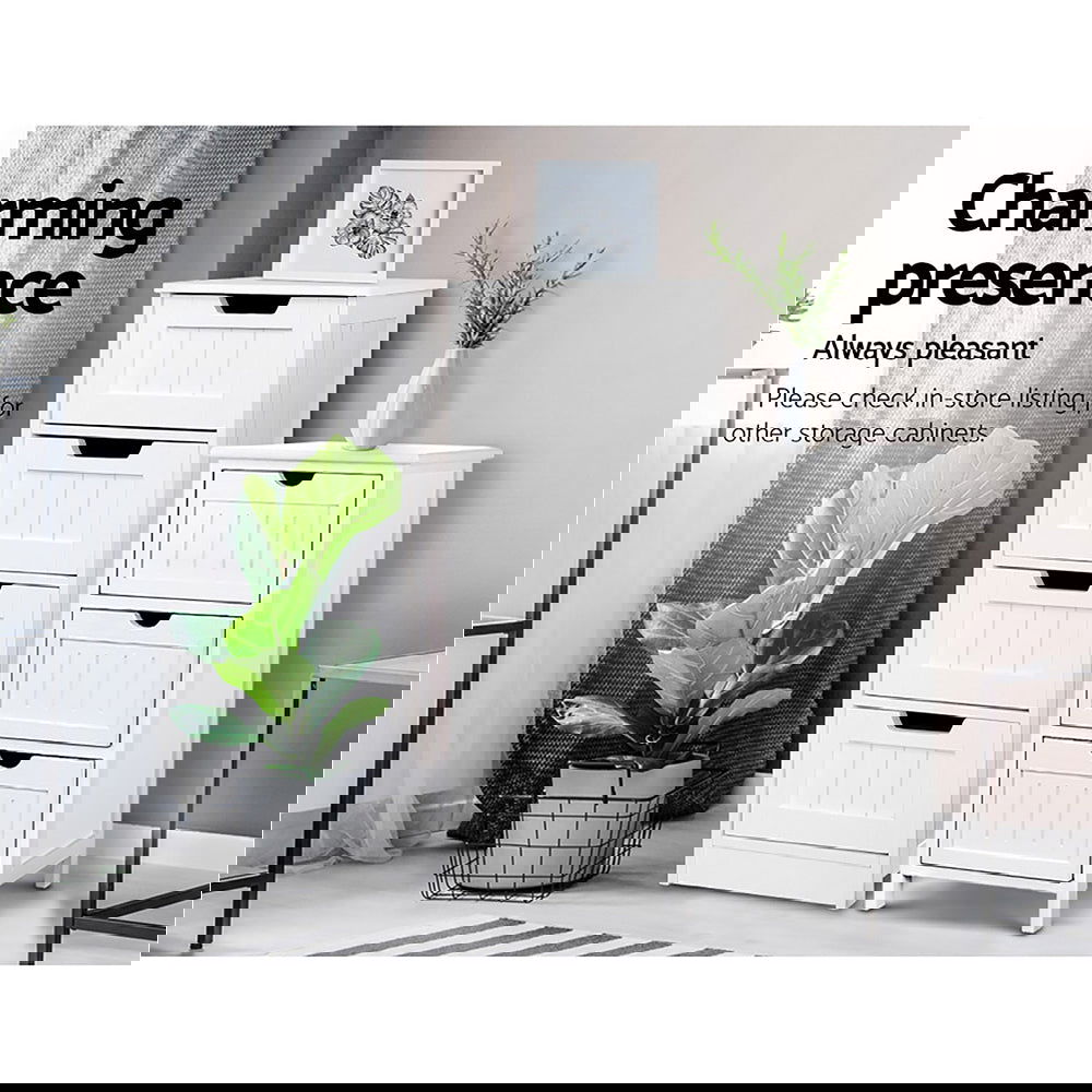 Artiss 4 Chest of Drawers - LEESA White - Cosy Abode