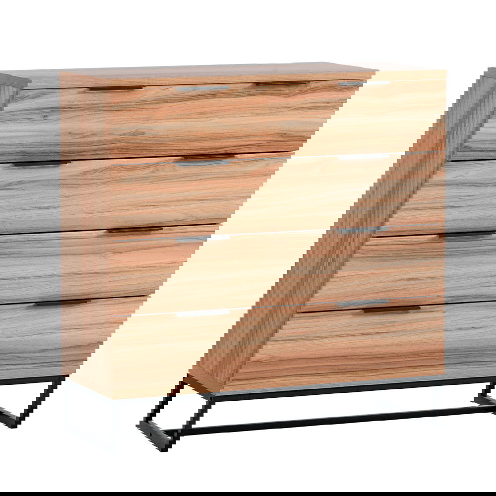 Artiss 4 Chest of Drawers Cabinet Dresser Table Tallboy Storage Bedroom Rust Oak - Cosy Abode