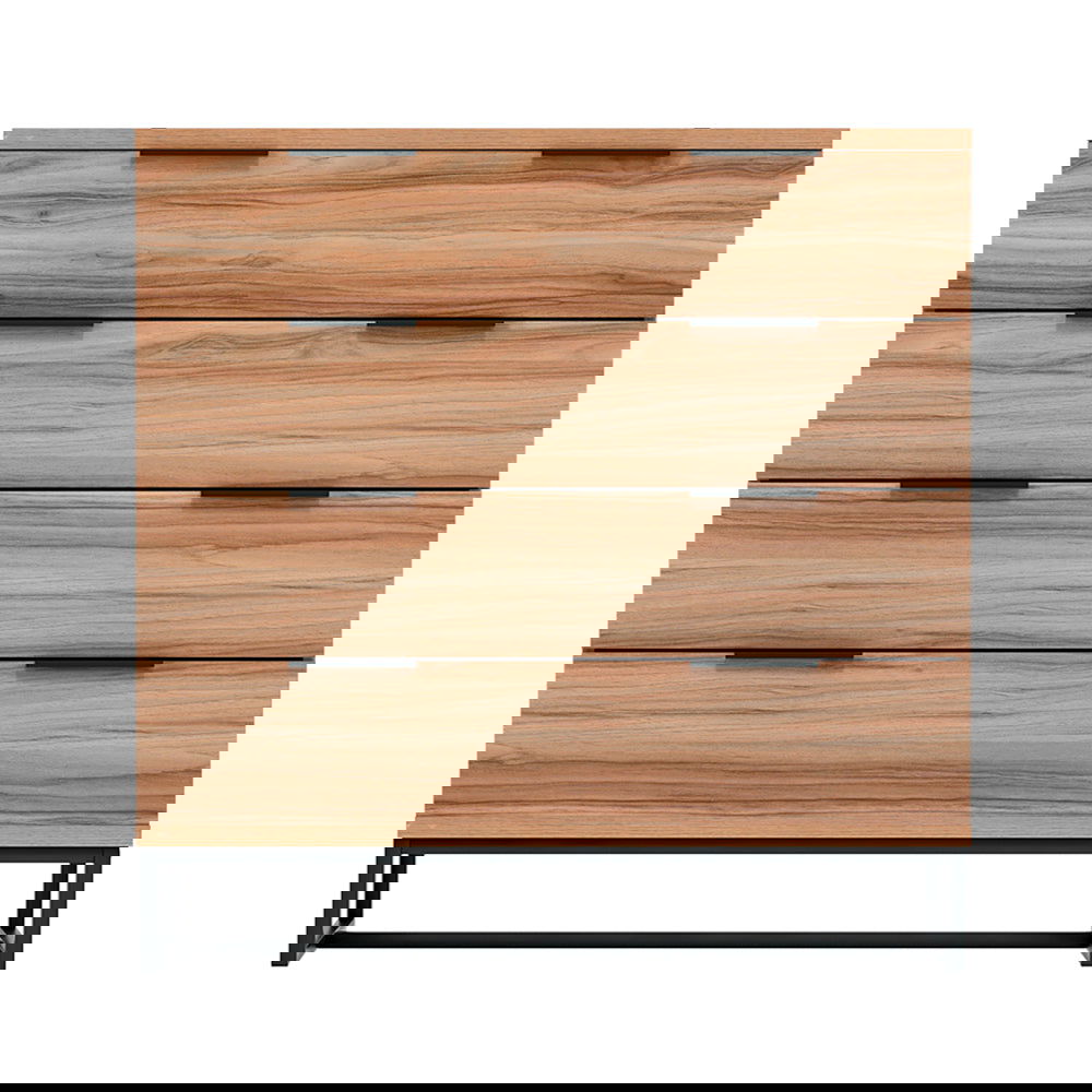 Artiss 4 Chest of Drawers Cabinet Dresser Table Tallboy Storage Bedroom Rust Oak - Cosy Abode