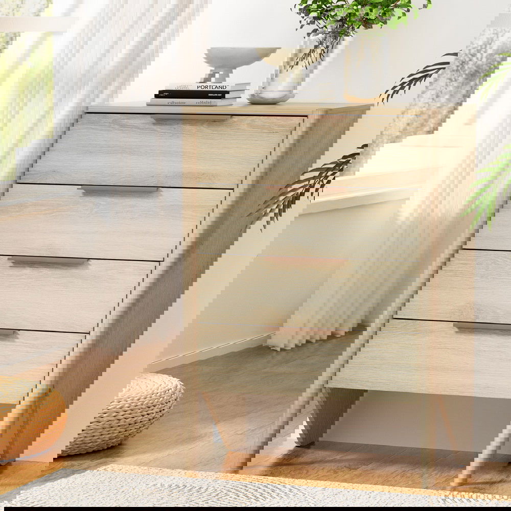 Artiss 4 Chest of Drawers Tallboy - INEZ Pine - Cosy Abode