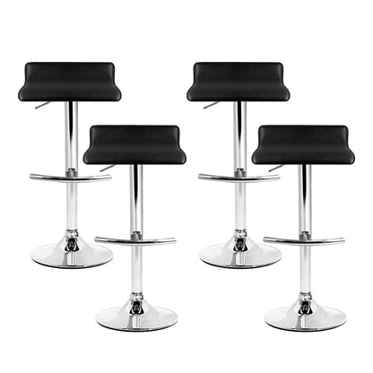 Artiss 4x Bar Stools Adjustable Gas Lift Chairs Black - Cosy Abode