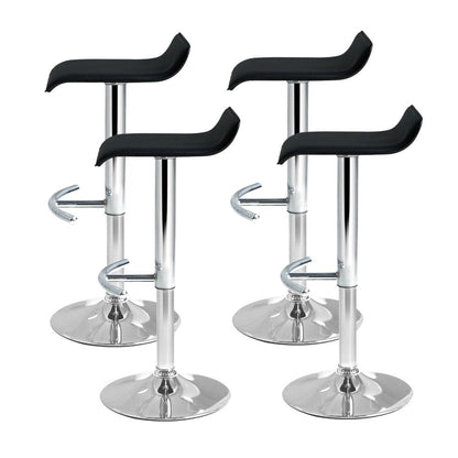 Artiss 4x Bar Stools Adjustable Gas Lift Chairs Black - Cosy Abode