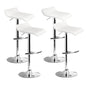 Artiss 4x Bar Stools Adjustable Gas Lift Chairs White - Cosy Abode
