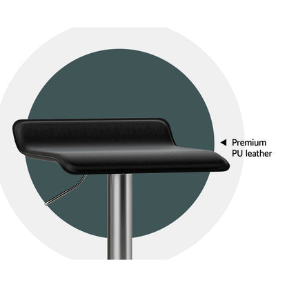 Artiss 4x Bar Stools Faux Leather Chair Black - Cosy Abode