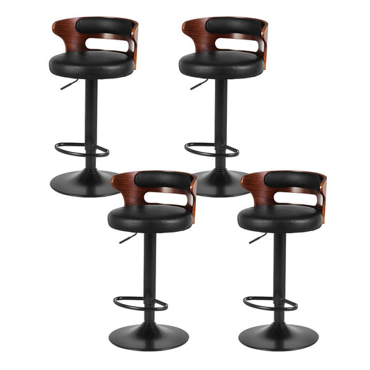 Artiss 4x Bar Stools Gas Lift Faux Leather - Cosy Abode