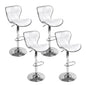 Artiss 4x Bar Stools Gas Lift Leather Seat White - Cosy Abode